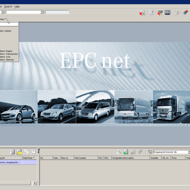 نرم افزار بانک اطلاعاتی قطعات مرسدس بنز Benz EPC