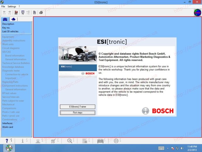 نرم افزار بانک اطلاعاتی بوش Bosch Esi Tronic V1 & V2