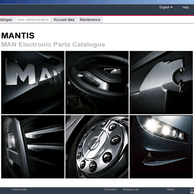نرم افزار بانک اطلاعاتی قطعات مان MAN Mantis