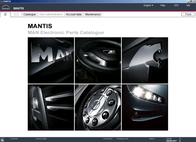 نرم افزار بانک اطلاعاتی قطعات مان MAN Mantis